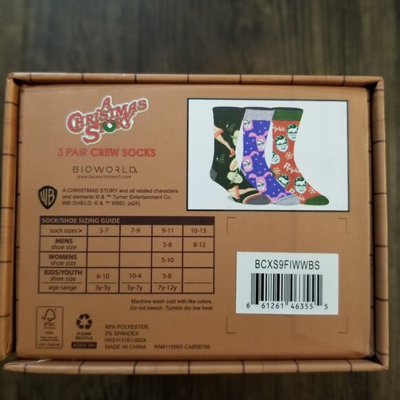 A Christmas Story Sock Goft Box Set - 3 pairs - Picture 7 of 10